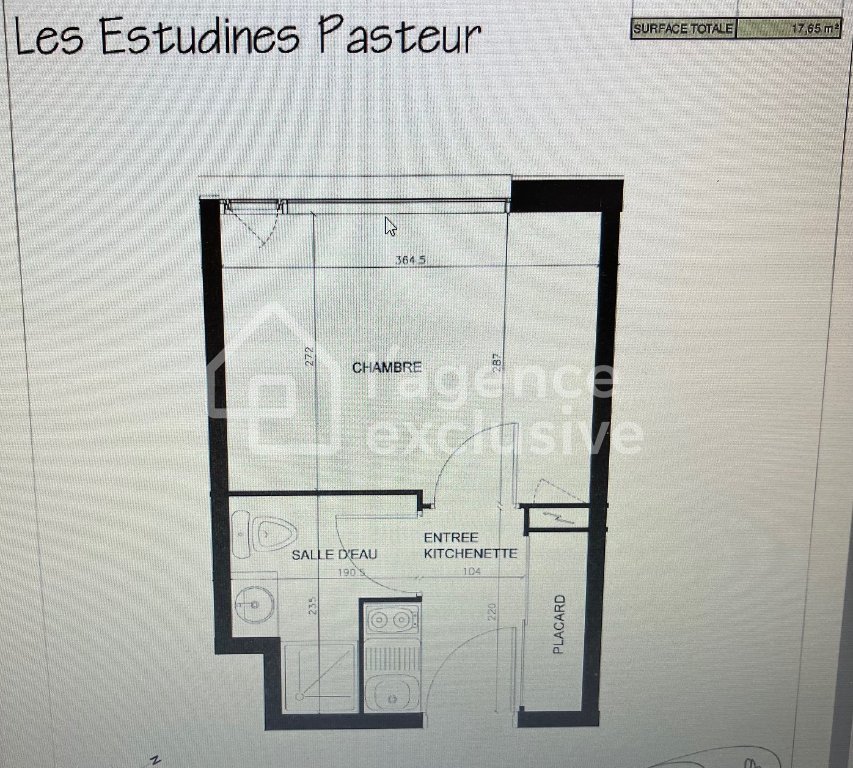 APPARTEMENT T1 A VENDRE - LILLE - 17.65 m2 - 68000€